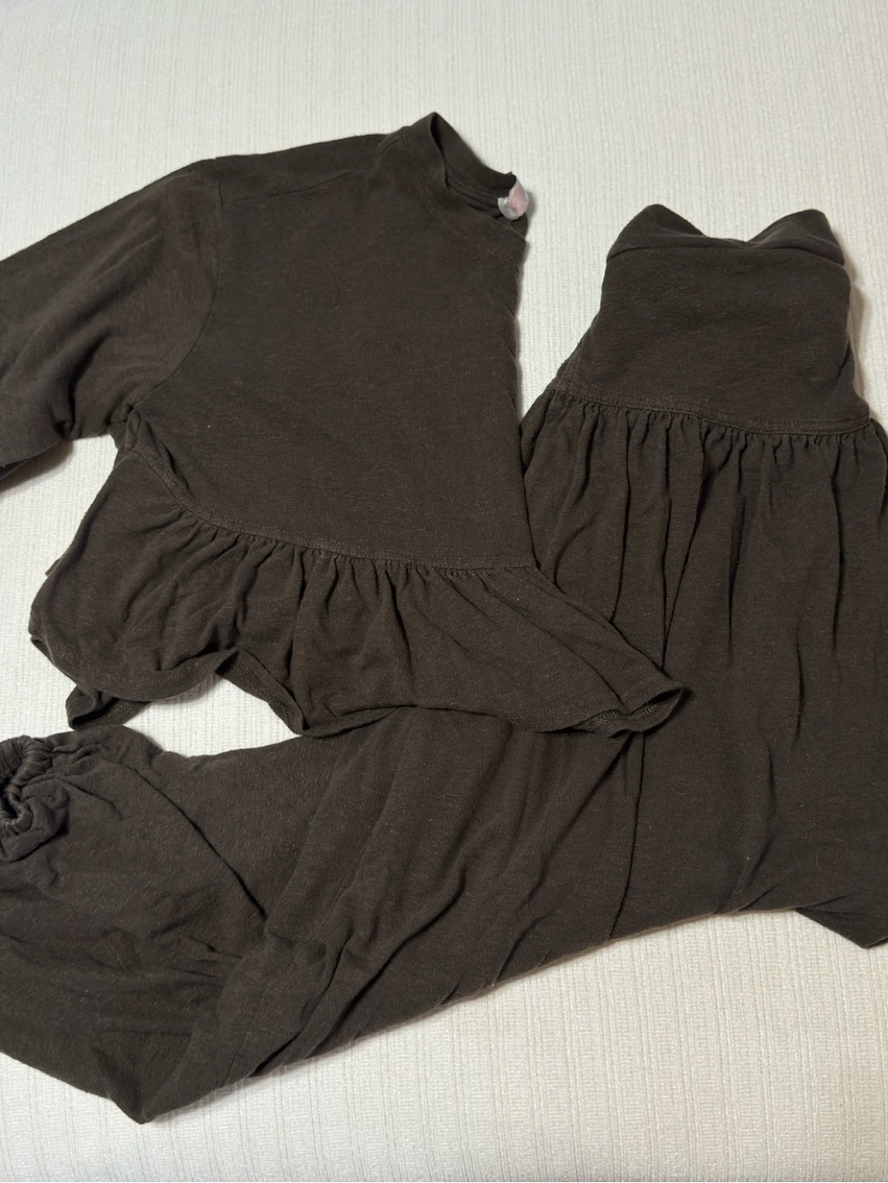 Free People Matching Set / Crop Short Sleeve & Hippy Pants / Extra Small - Picture 2 of 9